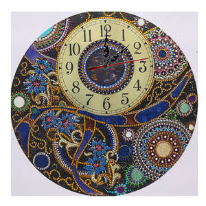 DIY Rhinestone Clock Part Drill Special Shaped Diamond Mosaic Painting Kit