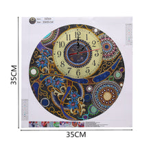 Load image into Gallery viewer, DIY Rhinestone Clock Part Drill Special Shaped Diamond Mosaic Painting Kit
