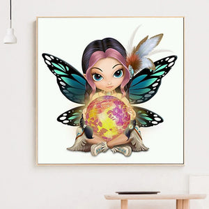 Big Eyes Doll 30x30cm(canvas) full round drill diamond painting