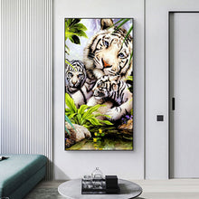 Load image into Gallery viewer, Tiger 40x80cm(canvas) full round drill diamond painting
