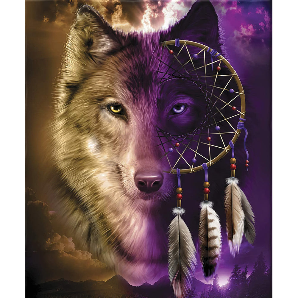 Wolf 30x40cm(canvas) partial special shaped drill diamond painting