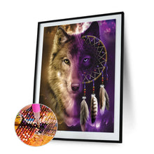 Load image into Gallery viewer, Wolf 30x40cm(canvas) partial special shaped drill diamond painting
