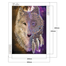 Load image into Gallery viewer, Wolf 30x40cm(canvas) partial special shaped drill diamond painting
