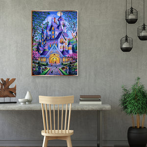 Purple Castle Villa 30x40cm(canvas) full round drill diamond painting
