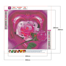 Load image into Gallery viewer, Love Heart 30x30cm(canvas) full round drill diamond painting
