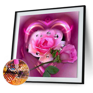 Love Heart 30x30cm(canvas) full round drill diamond painting