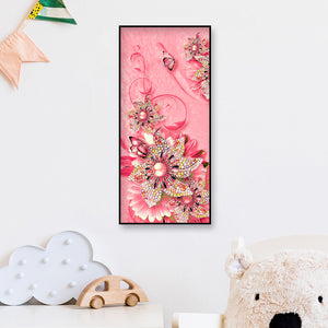 Flower 30x60cm(canvas) partial special shaped drill diamond painting