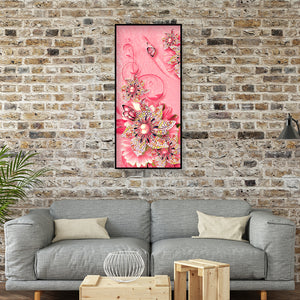 Flower 30x60cm(canvas) partial special shaped drill diamond painting