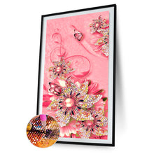 Load image into Gallery viewer, Flower 30x60cm(canvas) partial special shaped drill diamond painting
