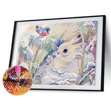 Load image into Gallery viewer, Rabbit Bunny 40x30cm(canvas) partial special shaped drill diamond painting
