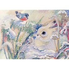 Load image into Gallery viewer, Rabbit Bunny 40x30cm(canvas) partial special shaped drill diamond painting
