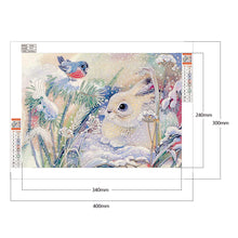 Load image into Gallery viewer, Rabbit Bunny 40x30cm(canvas) partial special shaped drill diamond painting
