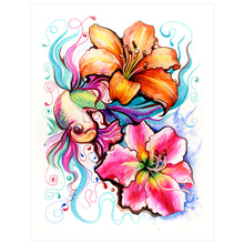 Load image into Gallery viewer, Bee Fish Flower 30x40cm(canvas) partial special shaped drill diamond painting
