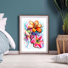 Load image into Gallery viewer, Bee Fish Flower 30x40cm(canvas) partial special shaped drill diamond painting
