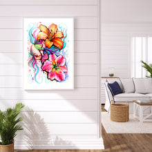 Load image into Gallery viewer, Bee Fish Flower 30x40cm(canvas) partial special shaped drill diamond painting
