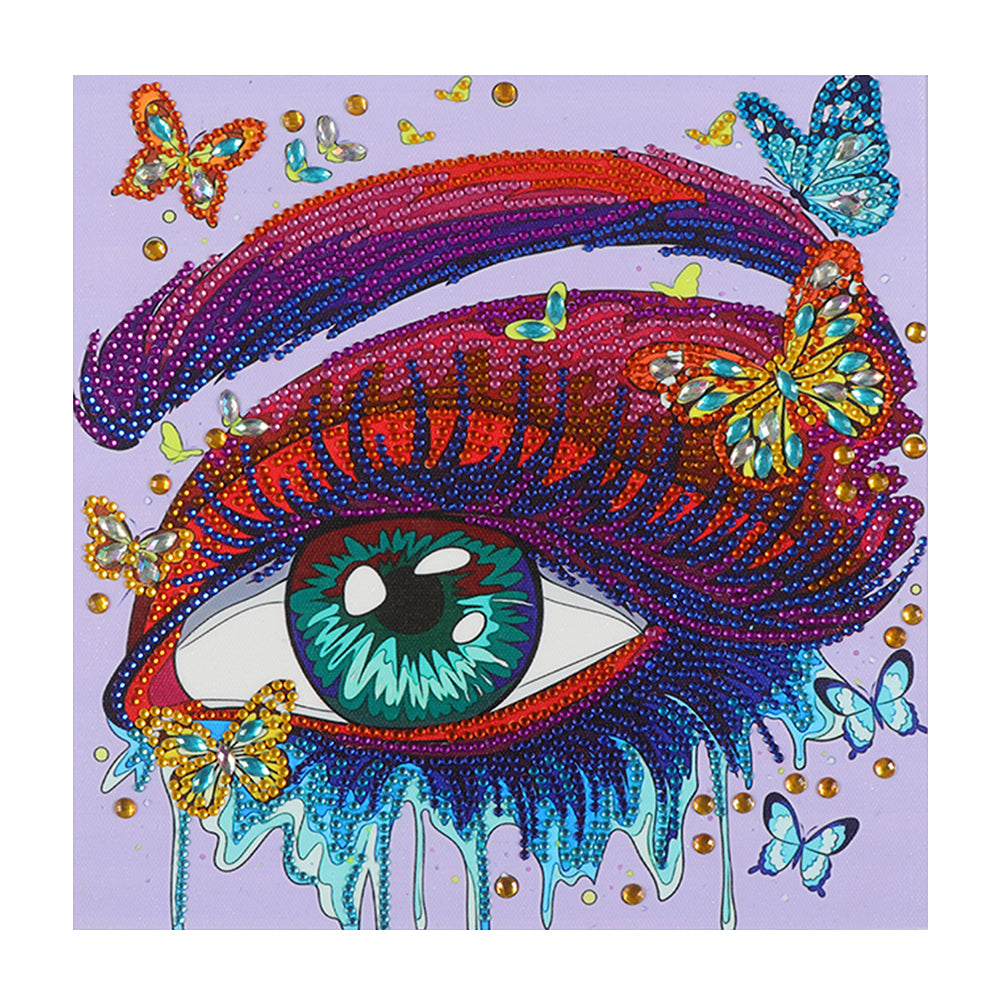Color Eye 30x30cm(canvas) partial special shaped drill diamond painting