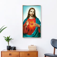 Load image into Gallery viewer, Jesus 40x70cm(canvas) full round drill diamond painting
