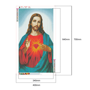 Jesus 40x70cm(canvas) full round drill diamond painting