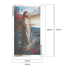 Load image into Gallery viewer, Jesus 40x70cm(canvas) full round drill diamond painting
