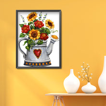 Load image into Gallery viewer, Sunflower Spray 30x40cm(canvas) full round drill diamond painting
