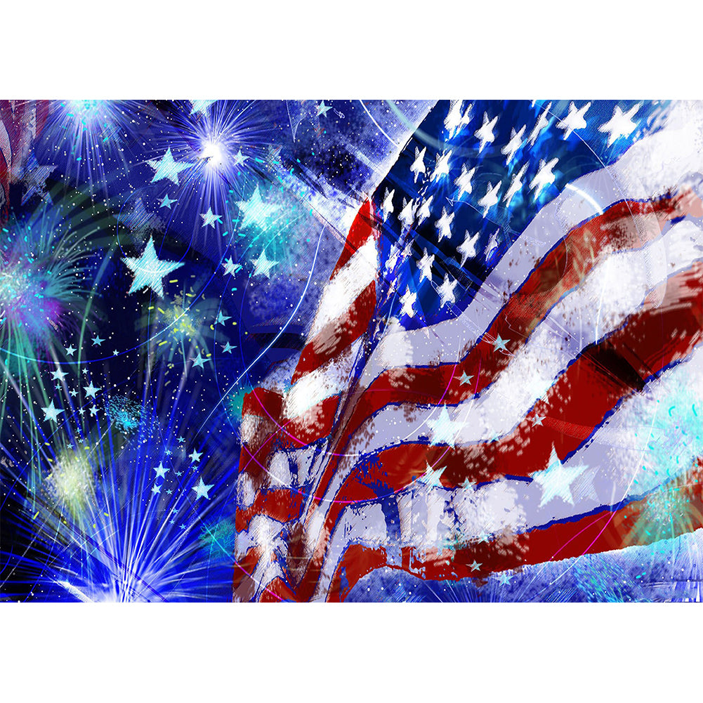 Festival Independence Day 40x30cm(canvas) full round Drill diamond painting