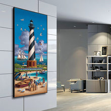 Load image into Gallery viewer, Seaside Light House 40x80cm(canvas) full round drill diamond painting
