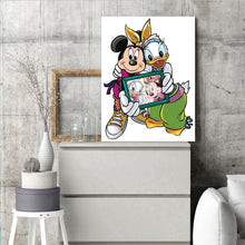Load image into Gallery viewer, Mickey Mouse &amp; Donald Duck 30x40cm(canvas) full round drill diamond painting
