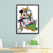 Load image into Gallery viewer, Mickey Mouse &amp; Donald Duck 30x40cm(canvas) full round drill diamond painting
