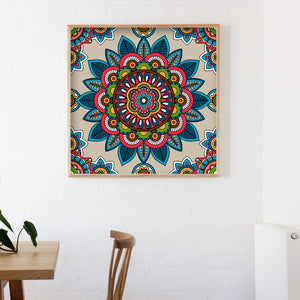 Mandala 30x30cm(canvas) partial special shaped drill diamond painting