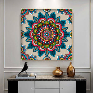 Mandala 30x30cm(canvas) partial special shaped drill diamond painting