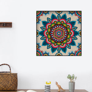 Mandala 30x30cm(canvas) partial special shaped drill diamond painting