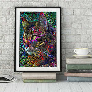 Colorful Animals 30x40cm(canvas) full round drill diamond painting