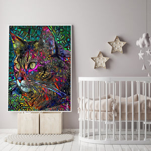 Colorful Animals 30x40cm(canvas) full round drill diamond painting