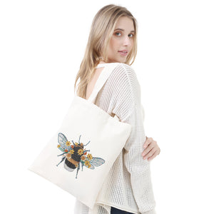 DIY Bee Diamond Painting Shopping Tote Bags Mosaic Kit Art Drawing (BB013)