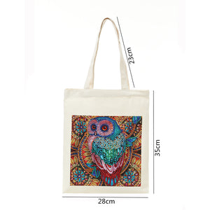 DIY Owl Diamond Painting Shopping Tote Bags Mosaic Kit Art Drawing (BB015)