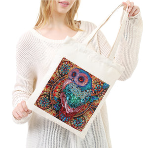 DIY Owl Diamond Painting Shopping Tote Bags Mosaic Kit Art Drawing (BB015)