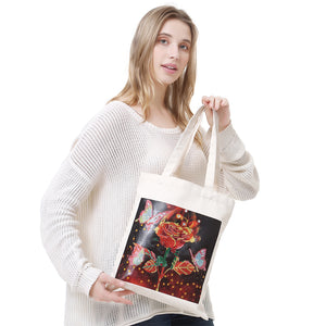 DIY Rose Diamond Painting Shopping Tote Bags Mosaic Kit Art Drawing (BB020)