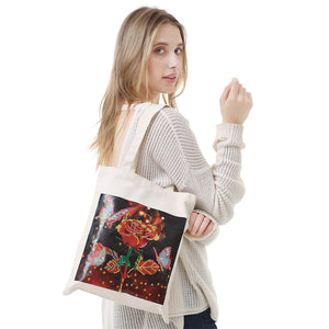 DIY Rose Diamond Painting Shopping Tote Bags Mosaic Kit Art Drawing (BB020)