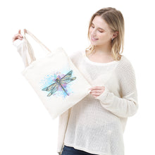 Load image into Gallery viewer, DIY Dragonfly Diamond Painting Shopping Tote Bag Mosaic Kit Drawing (BB026)
