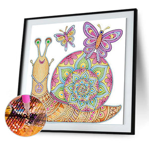 Snails 30x30cm(canvas) partial special shaped drill diamond painting