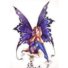 Load image into Gallery viewer, Butterfly Fairy 30x40cm(canvas) partial special shaped drill diamond painting
