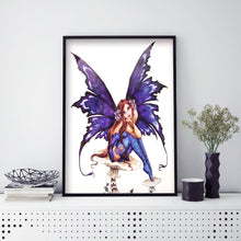 Load image into Gallery viewer, Butterfly Fairy 30x40cm(canvas) partial special shaped drill diamond painting
