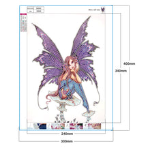 Load image into Gallery viewer, Butterfly Fairy 30x40cm(canvas) partial special shaped drill diamond painting
