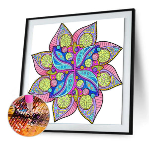 Flower 30x30cm(canvas) partial special shaped drill diamond painting