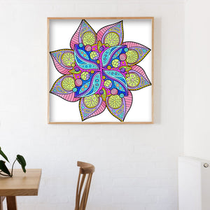 Flower 30x30cm(canvas) partial special shaped drill diamond painting
