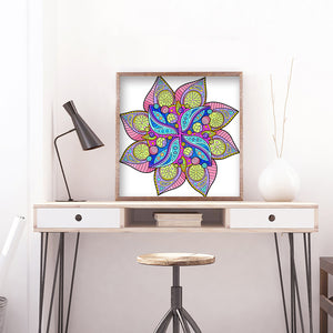 Flower 30x30cm(canvas) partial special shaped drill diamond painting