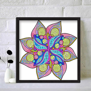 Flower 30x30cm(canvas) partial special shaped drill diamond painting