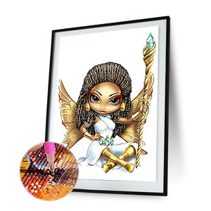 Big Eyes Doll 30x40cm(canvas) partial special shaped drill diamond painting
