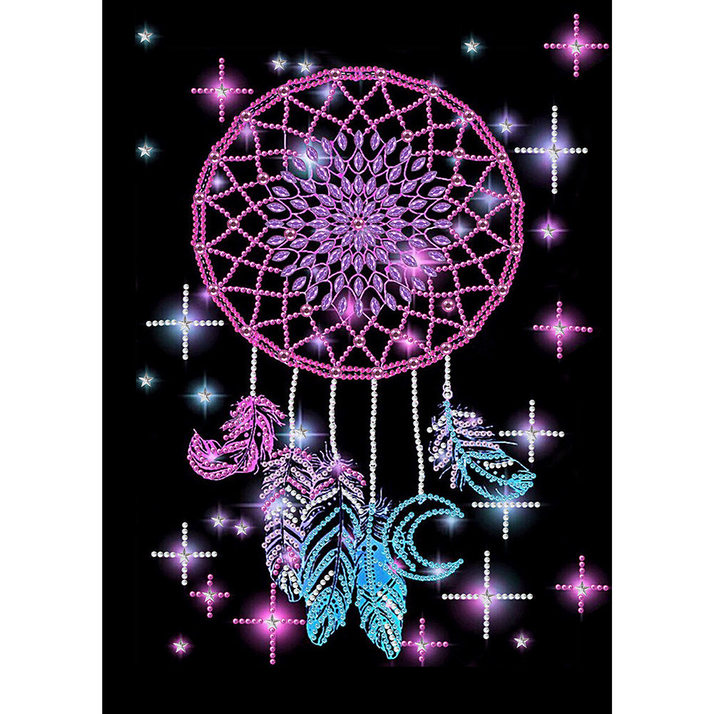 Dreamcatcher 30x40cm(canvas) partial special shaped drill diamond painting