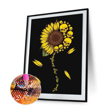 Load image into Gallery viewer, Skull &amp; Sunflower 30x40cm(canvas) full round drill diamond painting
